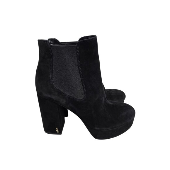 Sam Edelman Abella Black Suede Platform Bootie Revolve size 9 - Picture 1 of 16